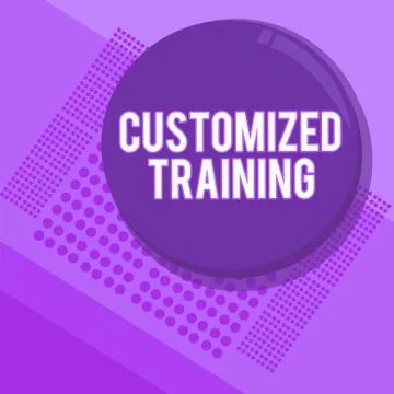 Handwriting text writing Customized Training. Concept meaning Designed to Meet Illustrazione stock