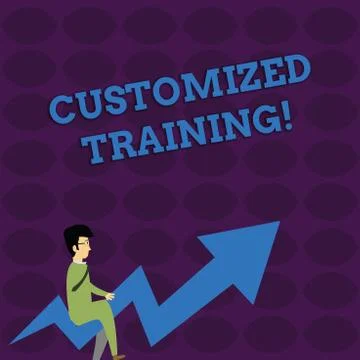 Handwriting text writing Customized Training. Concept meaning Designed to Meet Stock-Illustration