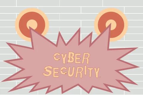 Handwriting text writing Cyber Security. Concept meaning Protect a computer Stock Illustration