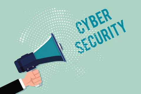 Handwriting text writing Cyber Security. Concept meaning Protect a computer Stock Illustration