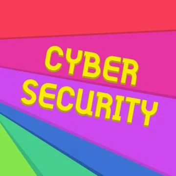 Handwriting text writing Cyber Security. Concept meaning Protect a computer Stock-Illustration