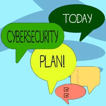 Handwriting text writing Cybersecurity Plan. Concept meaning Techniques of 스톡 일러스트