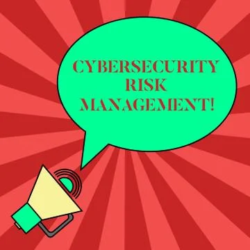 Handwriting text writing Cybersecurity Risk Management. Concept meaning Illustrazione stock