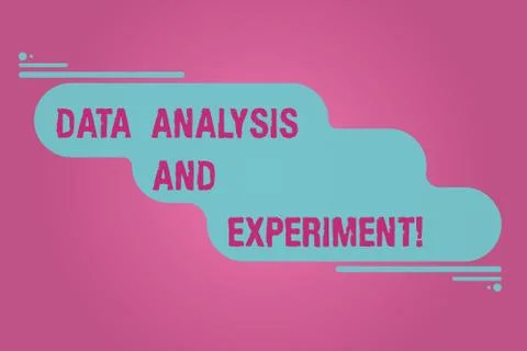 Handwriting text writing Data Analysis And Experiment. Concept meaning Stock Illustration