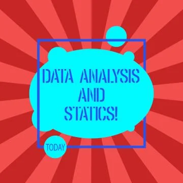 Handwriting text writing Data Analysis And Statics. Concept meaning Chart graph Illustrazione stock