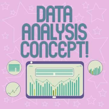 Handwriting text writing Data Analysis Concept. Concept meaning evaluating data Stock Illustration
