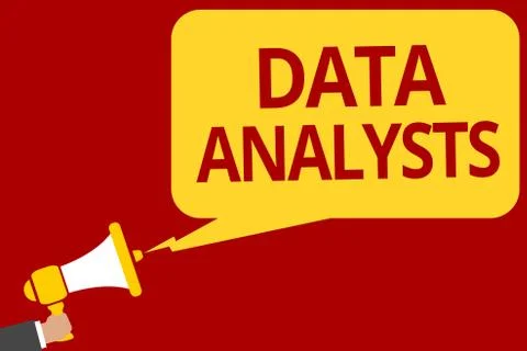 Handwriting text writing Data Analysts. Concept meaning Programmer Design and Illustrazione stock