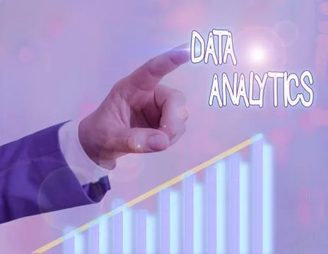 Handwriting text writing Data Analytics. Concept meaning process of examining Foto stock