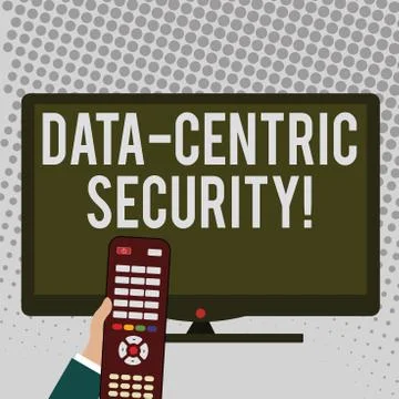 Handwriting text writing Data Centric Security. Concept meaning Identify and イラスト素材