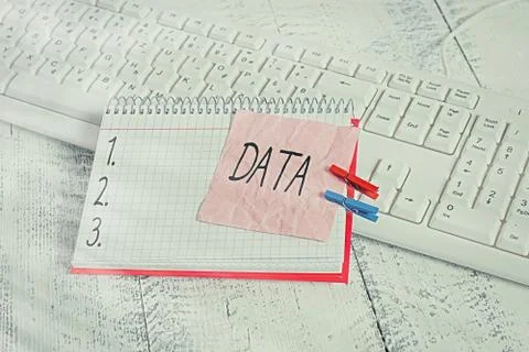 Handwriting text writing Data. Concept meaning Piece of information Facts and 写真素材