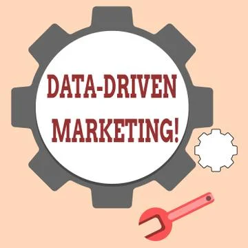 Handwriting text writing Data Driven Marketing. Concept meaning Strategy built 스톡 일러스트