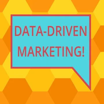 Handwriting text writing Data Driven Marketing. Concept meaning Strategy built 스톡 일러스트