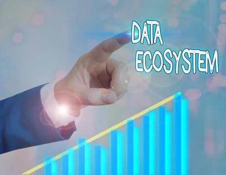 Handwriting text writing Data Ecosystem. Concept meaning collection of Stockfoto's