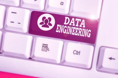 Handwriting text writing Data Engineering. Concept meaning data science that Stock Photos