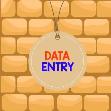Handwriting text writing Data Entry. Concept meaning process of inputting data Illustrazione stock