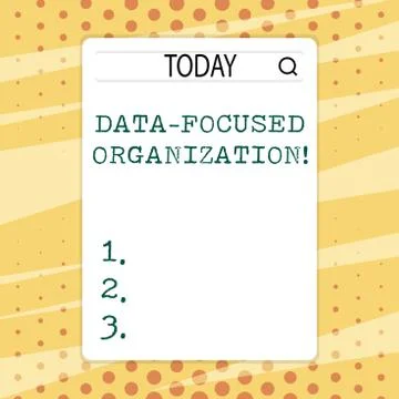 Handwriting text writing Data Focused Organization. Concept meaning capture a Illustrazione stock