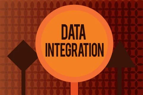 Handwriting text writing Data Integration. Concept meaning combination of Stock Illustration