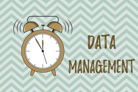 Handwriting text writing Data Management. Concept meaning The practice of 스톡 일러스트