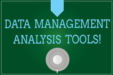 Handwriting text writing Data Management Analysis Tools. Concept meaning Stock Illustration
