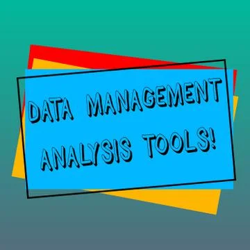 Handwriting text writing Data Management Analysis Tools. Concept meaning Stock Illustration