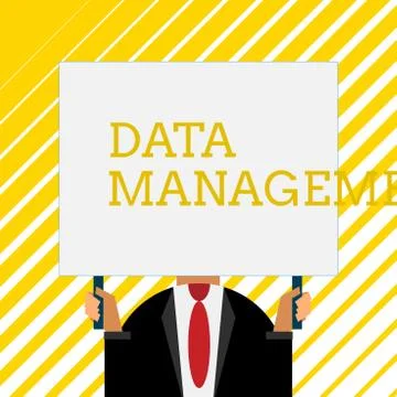 Handwriting text writing Data Management. Concept meaning The practice of Illustrazione stock