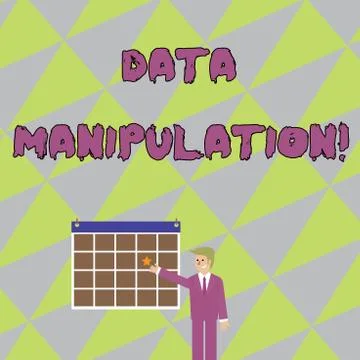 Handwriting text writing Data Manipulation. Concept meaning the process of Illustration