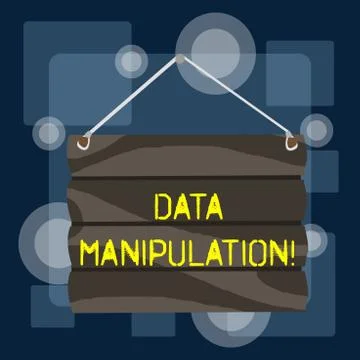 Handwriting text writing Data Manipulation. Concept meaning the process of Illustration