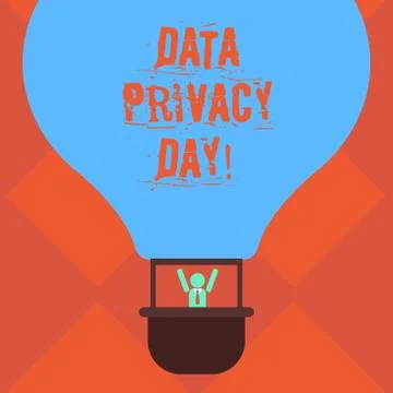 Handwriting text writing Data Privacy Day. Concept meaning date in January to Ilustração Stock