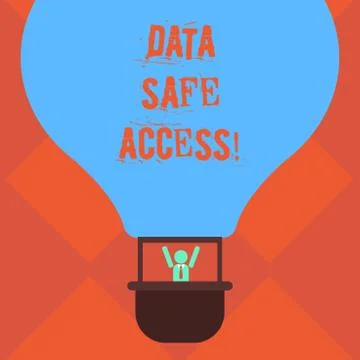 Handwriting text writing Data Safe Access. Concept meaning protective privacy Illustrazione stock
