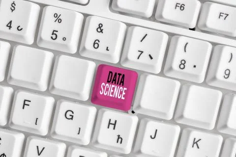 Handwriting text writing Data Science. Concept meaning multidisciplinary field Stock Photos