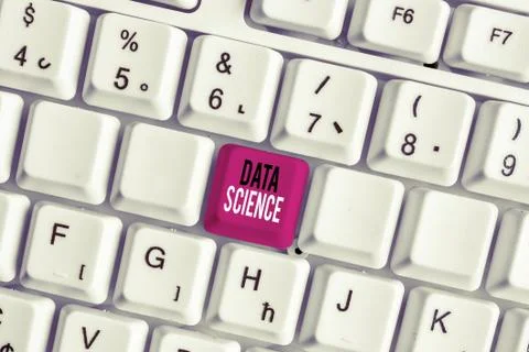 Handwriting text writing Data Science. Concept meaning multidisciplinary field Stock Photos