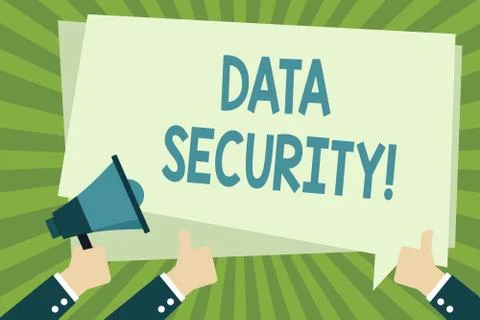 Handwriting text writing Data Security. Concept meaning the process of Stock Illustration