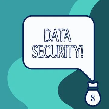 Handwriting text writing Data Security. Concept meaning the process of Stock Illustration