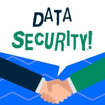 Handwriting text writing Data Security. Concept meaning the process of Illustrazione stock