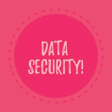 Handwriting text writing Data Security. Concept meaning the process of Illustrazione stock