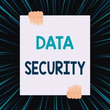 Handwriting text writing Data Security. Concept meaning Confidentiality Disk 스톡 일러스트