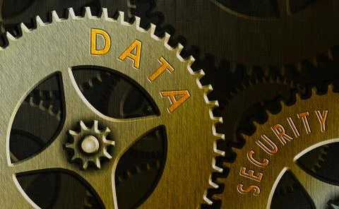 Handwriting text writing Data Security. Concept meaning Confidentiality Disk Stock Illustration