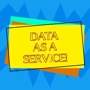 Handwriting text writing Data As A Service. Concept meaning Online files Stock Illustration