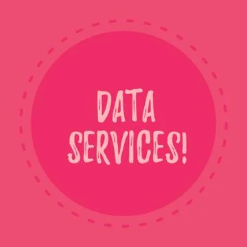 Handwriting text writing Data Services. Concept meaning thirdparty services that Stockillustratie