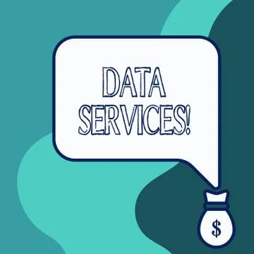 Handwriting text writing Data Services. Concept meaning thirdparty services that Stockillustratie