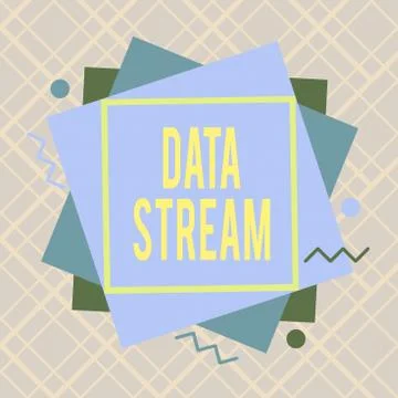 Handwriting text writing Data Stream. Concept meaning sequence of digitally Stock Illustration
