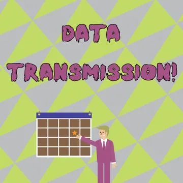 Handwriting text writing Data Transmission. Concept meaning sending data Illustrazione stock