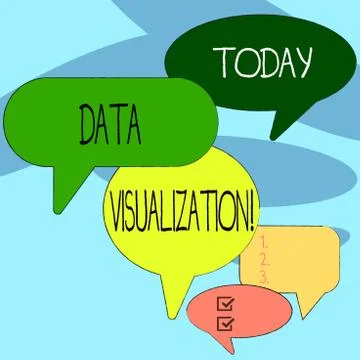 Handwriting text writing Data Visualization. Concept meaning representation of Illustrazione stock