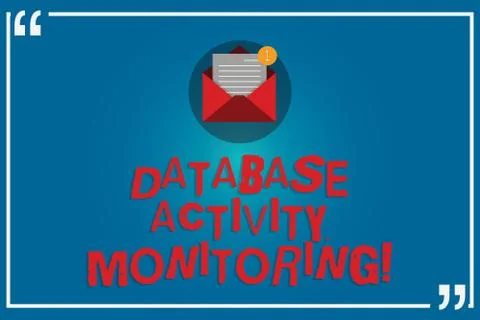 Handwriting text writing Database Activity Monitoring. Concept meaning the 스톡 일러스트