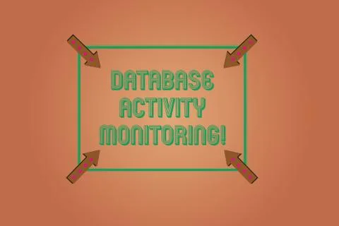 Handwriting text writing Database Activity Monitoring. Concept meaning the 스톡 일러스트