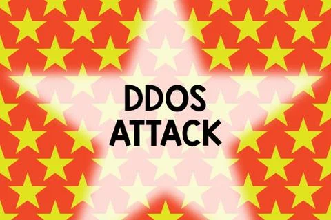 Handwriting text writing Ddos Attack. Concept meaning perpetrator seeks to make Stock Illustration