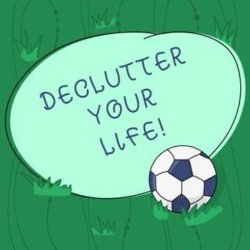 Handwriting text writing Declutter Your Life. Concept meaning remove unnecessary Stock Illustration