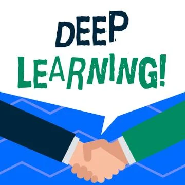 Handwriting text writing Deep Learning. Concept meaning the collection of Illustrazione stock