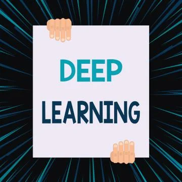 Handwriting text writing Deep Learning. Concept meaning Hierarchical Stockillustratie