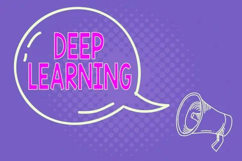 Handwriting text writing Deep Learning. Concept meaning Hierarchical Stock Illustration